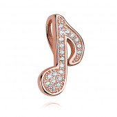 Pandantiv argint placat cu aur roz nota muzicala DiAmanti Z1038C_RG-DIA